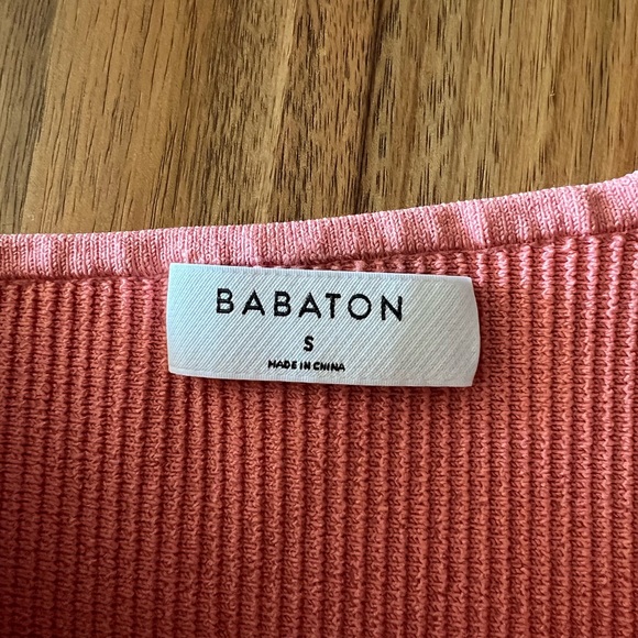 Babaton One-Shoulder Sculpt Knit Ribbed Mini Dress – Size S - Picture 4 of 4